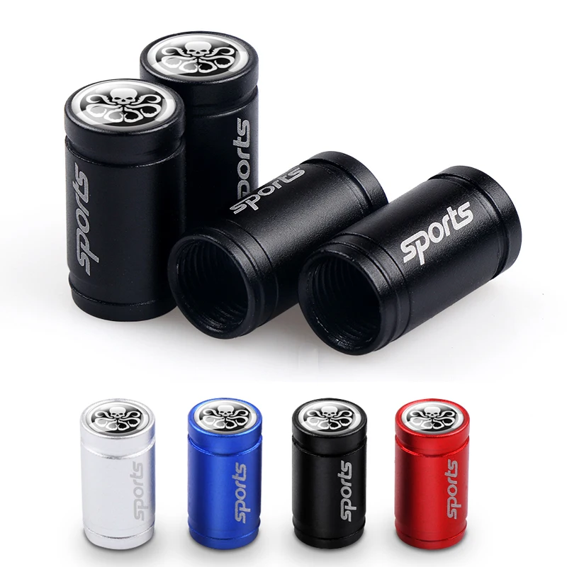 

Car Styling New Skull HEIL HYDRA Avengers SHIELD Emblem Badge Car Tire Valve Caps Universal Bikes Car Decoration Accessories