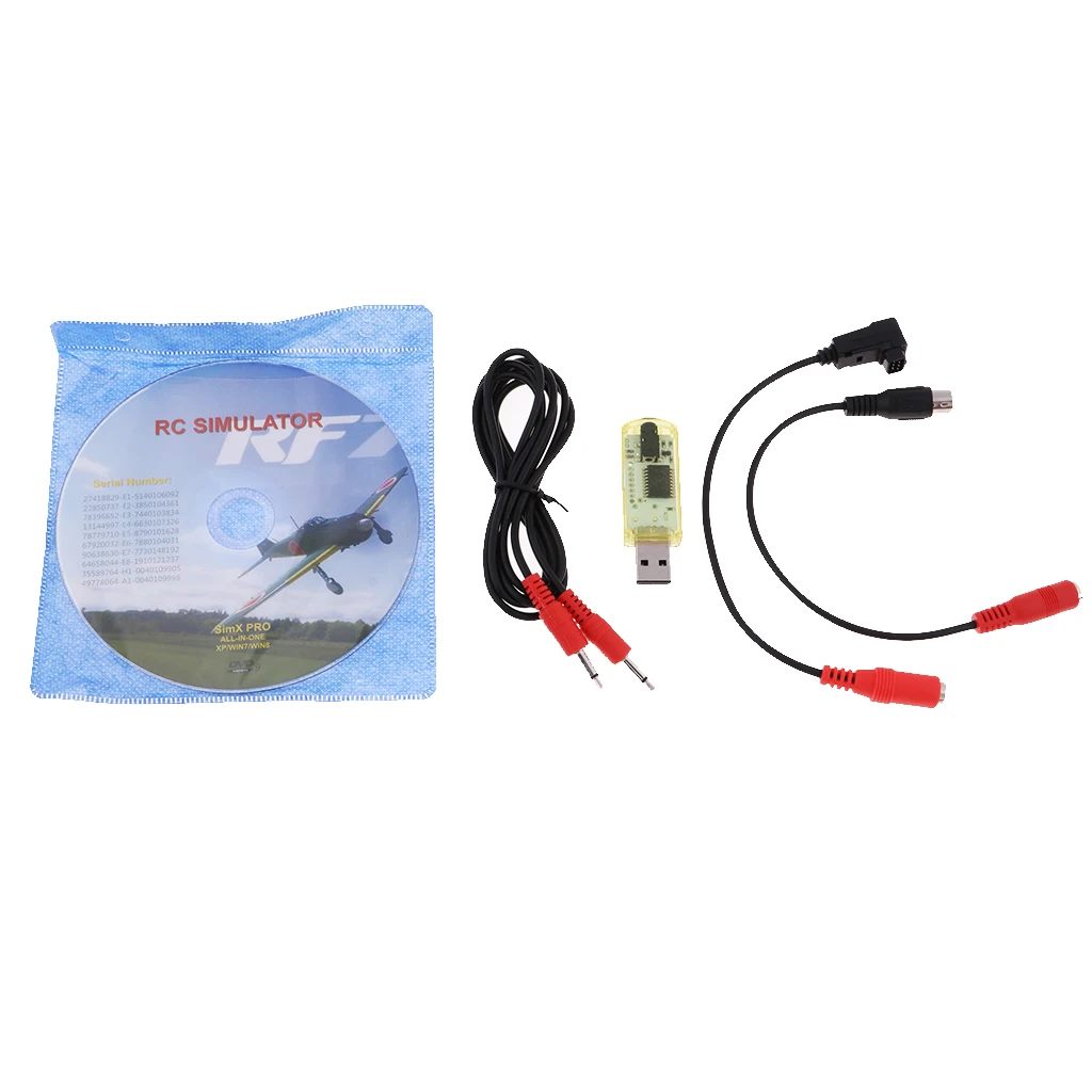 G7 22 In 1 USB Flight Simulator RC Simulator For G7 G6 G5.5 G5 PH4.0 RC Simulator Flight Simulator Cable for G7 Transmitter