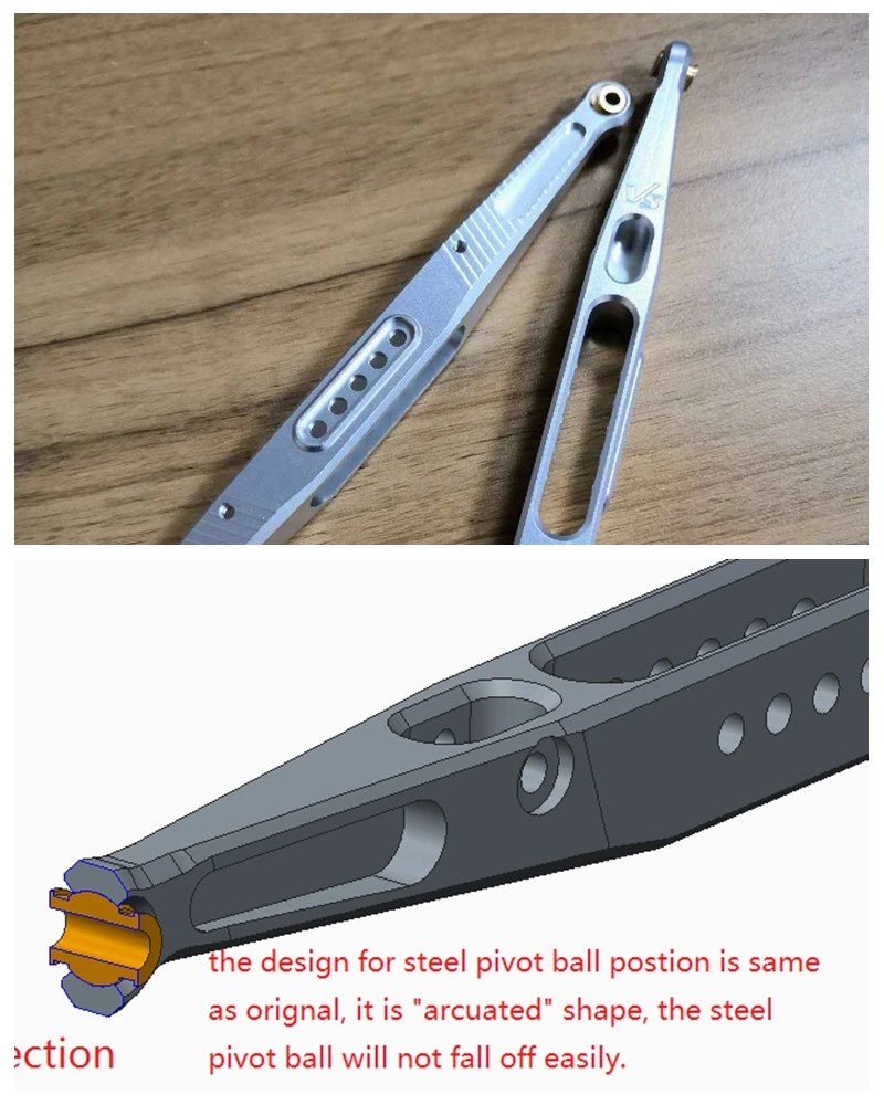 CNC Alu Trailing Arm integrative для Team Losi Rock / Baja Rey 1:10 LOS234003 rc car|Детали и аксессуары| |
