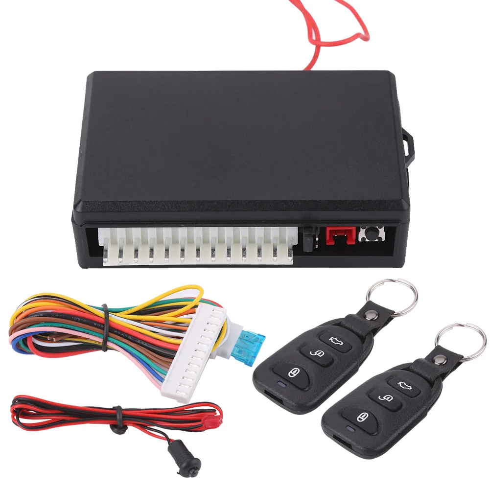 Универсальный БЕСКЛЮЧЕВОЙ замок для автомобильной двери с 2 пультами