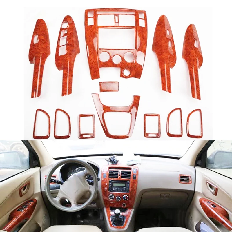 Interior Wooden Color Trim Panel Garnish Cover Car Styling Accessorie