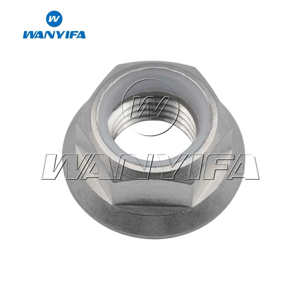 M14 Titanium Титановый "Wanyifa" M6/M8/M10/M14 головка с фланцем для замка Титан гайка для мотоциклов, велосипедов - Цвет: M14 Titanium