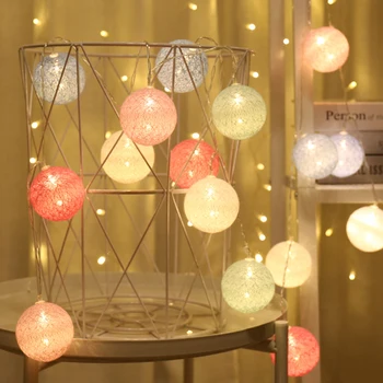 

3M LED Cotton Ball Garland Light String Christmas Outdoor Holiday Decoration