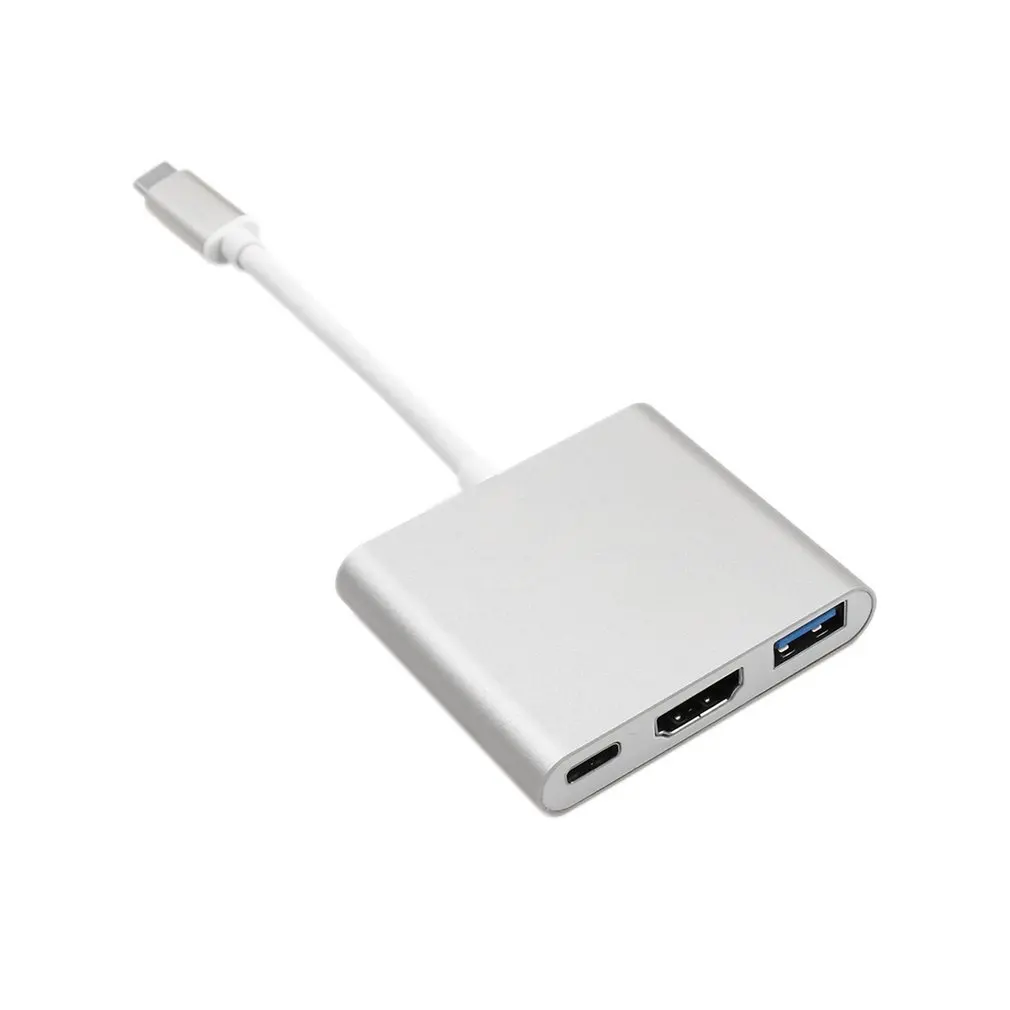 USB 3,1 Тип с разъемами типа C и HDMI USB 3,0 адаптер для Macbook 3-в-1 PD зарядная станция Поддержка 4K HDMI конвертер кабель для Apple Iphone