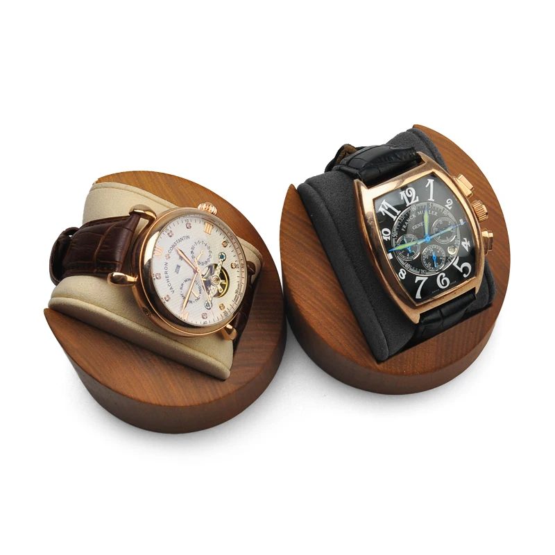 Oirlv Wooden Watch Display Stand with Microfiber Jewelry Display Rack Bracelet Bangle Storage Box Flip Box Jewelry watch storage box