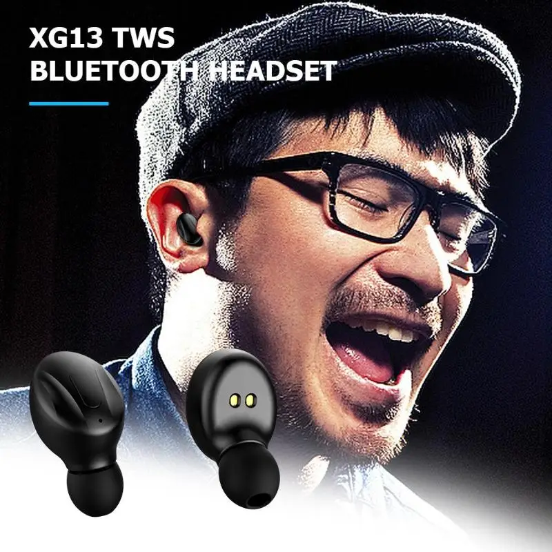 XG13 BT5335 Bluetooth 5,0 стерео наушники TWS гарнитура с громкой связью Беспроводные спортивные наушники с рогом Спецификация 8 Li медное кольцо