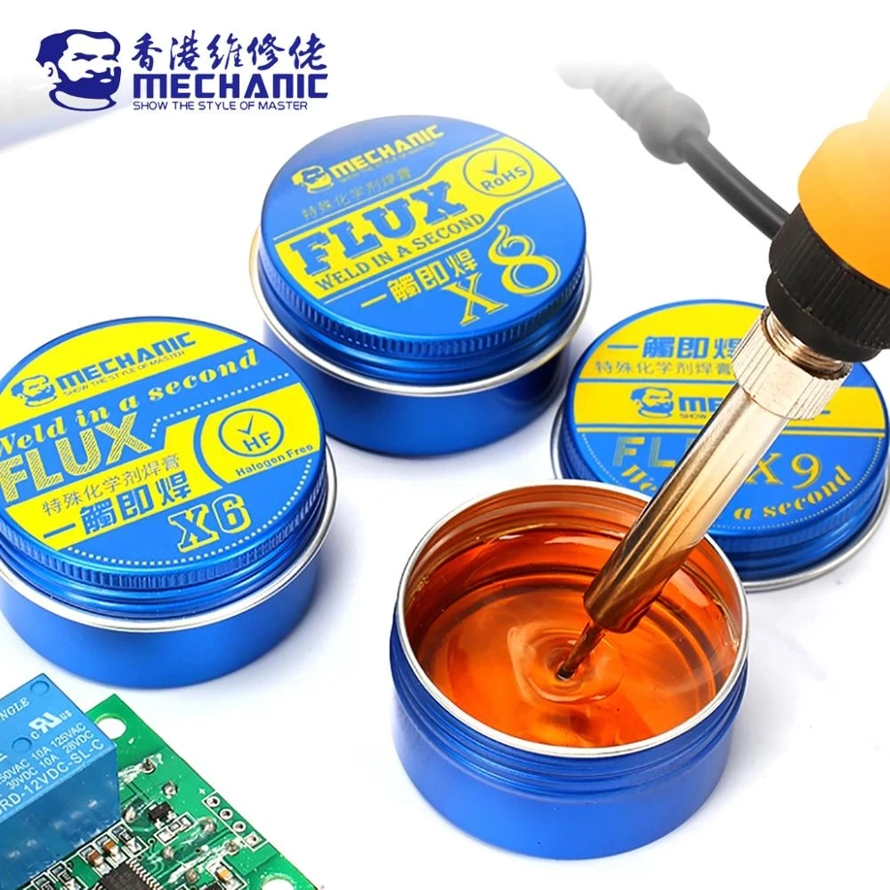 MECHANIC X6/X8/X9 Rosin Flux Solder Paste Imported Mild Halogen-Free Lead-Free No-Clean Welding for PCB BGA | Инструменты