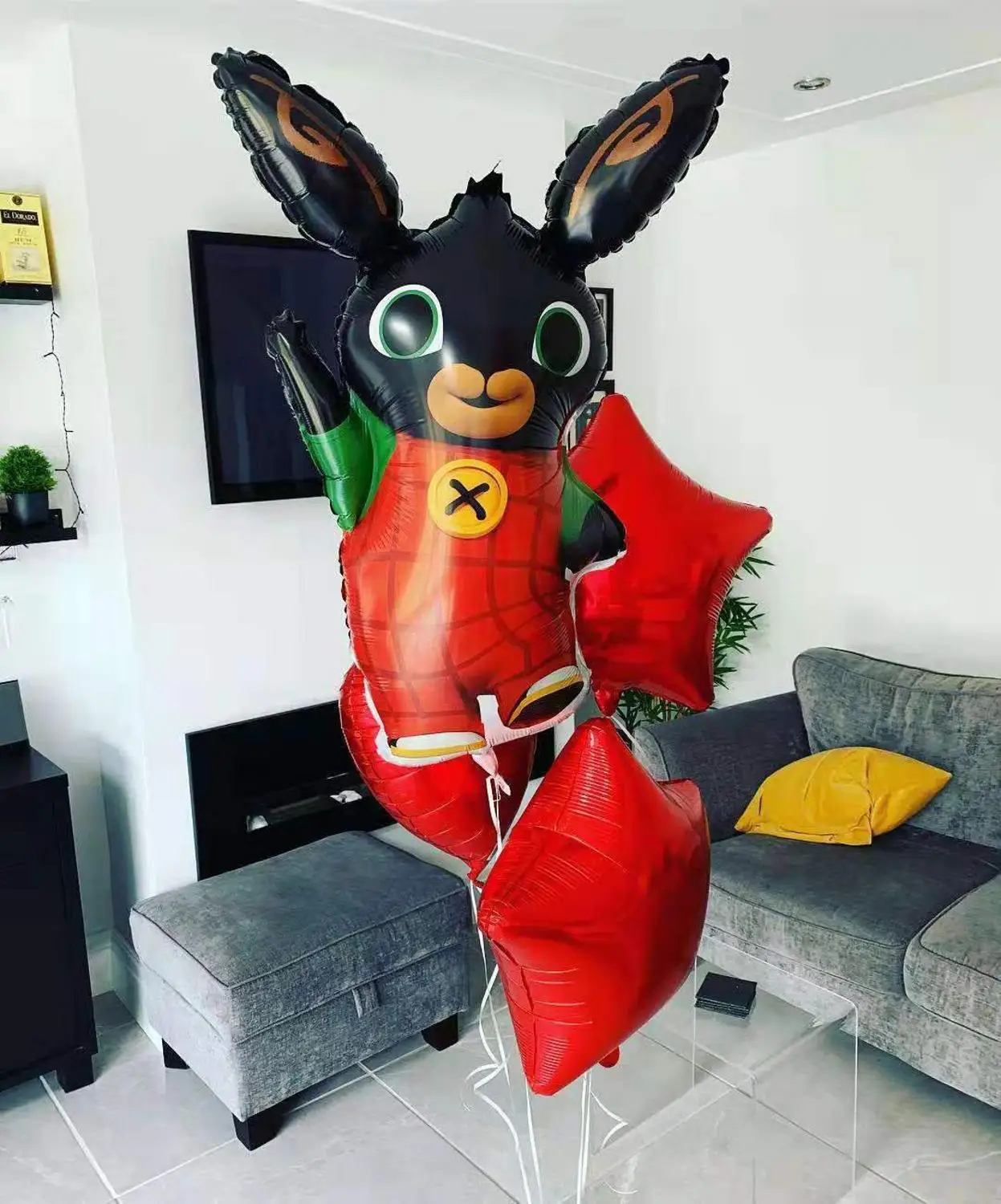 

Bing Bunny Foil Balloons Cartoon Pet Animal Rabbit Balloon Red Black Baby 1st Birthday Jungle Safari Party Decor Supplies Toys