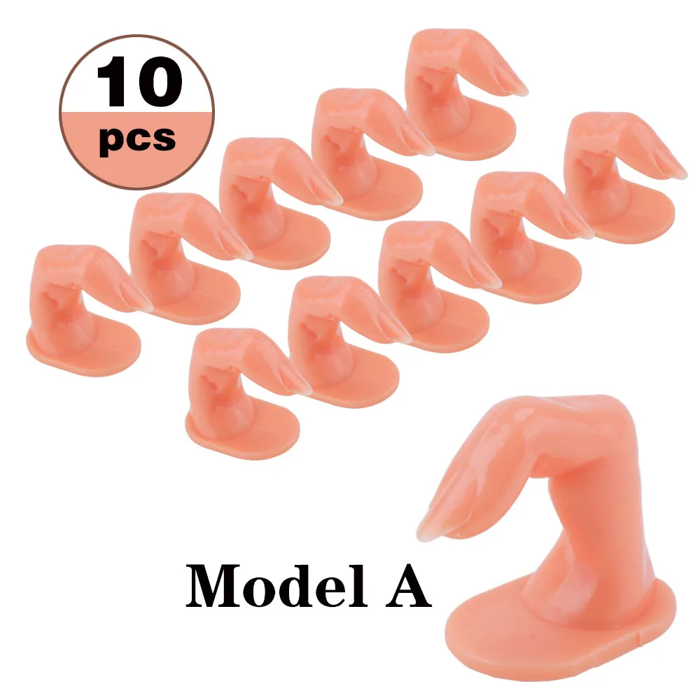 10pcs Model A 1/5/10 шт Искусственные ногти нейл-арта модель принтера тренировочный пальцем ложные советы для упаковки крема для рук, УФ-гель для ногтей маникюр Красота Дисплей инструменты - Цвет: 10pcs Model A