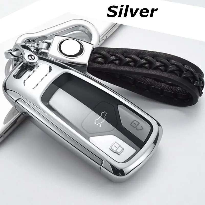 ТПУ пульт дистанционного ключа крышка Fob чехол оболочка с брелок набор для Audi A4L A5 Q7 TTS