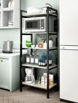 

Kitchen Shelves On The Floor, Non-punching Condiment Countertops, Ovens, Storage Cabinets, Artifacts, Microwave Ovens, Multi-sto