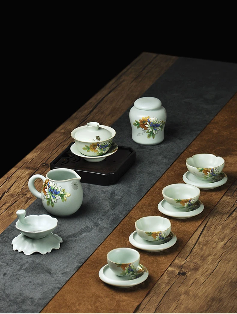 Gaiwan керамическая чашка для чая с крышкой блюдце набор 150 мл чайник мастер чашка изысканный чай супница чайный набор кунг-фу чайная посуда для напитков в подарок