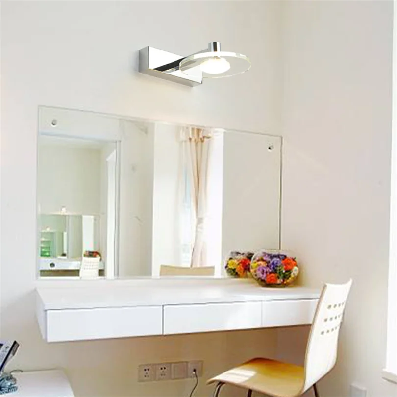 LED Mirror Front Light Bathroom Makeup Table Lighting Vanity Lights Makeup Mirror Lights K9 Crystal Moisture Proof