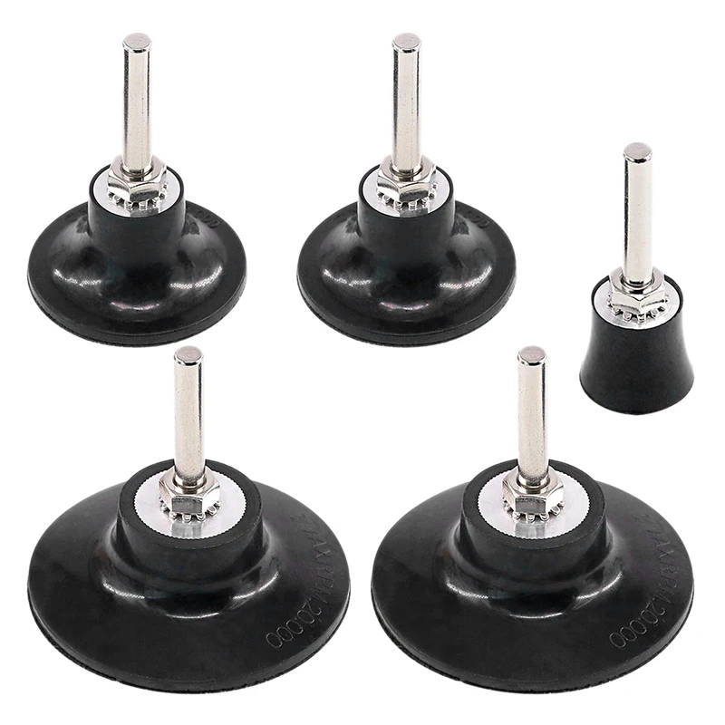

5 Pcs Disc Pad Holder Universal Quick Replacement 1/2/3 Inches Disc Pad Holder for Polishing Round Rotating Tools