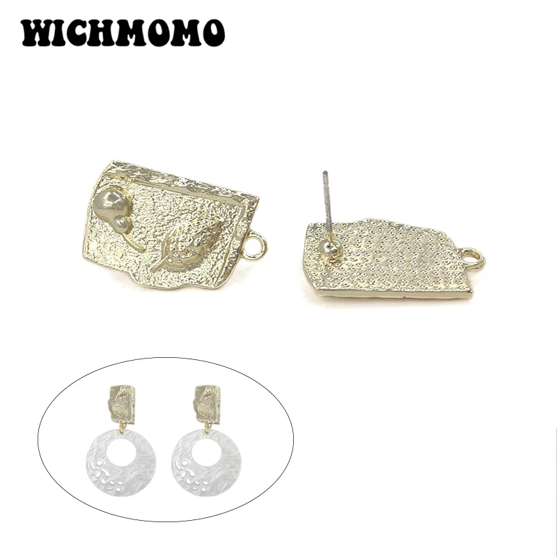 

2021 New 23mm 6pcs High Quality Zinc Alloy Rectangle Gourd Rice Ear Earring Base Connectors for DIY Earring Jewelry Accessories