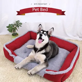 

2020 Super Soft Dog Bed Washable long plush Dog Kennel Deep Sleep Dog House Velvet Mats Sofa For Dog Pet Bed Pet House