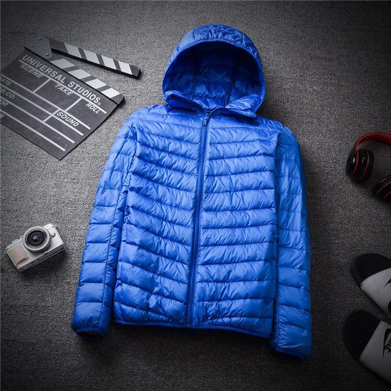Осень и зима стиль тонкий с капюшоном пуховик мужской короткий большой размер пальто шерсть
