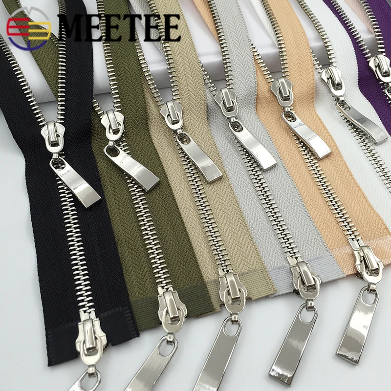 2 шт. Meetee 80/100/120 см автоматический металлический замок молния золотой двойной слайдер застежки-молнии для куртки пальто DIY сумка Аксессуары для шитья одежды