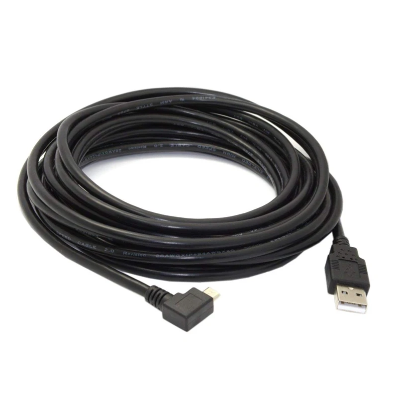 AAAE топ-правый угловой 90 градусов Micro-USB штекер USB 2 0 кабель для зарядки данных