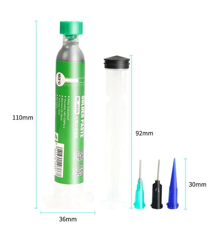 RELIFE BGA Tin Soldering Paste 138℃/183℃/227℃ Lead-Free Low/Medium/High Temperature PCB Repair Welding Flux Syringe Type Solder aluminum electrode