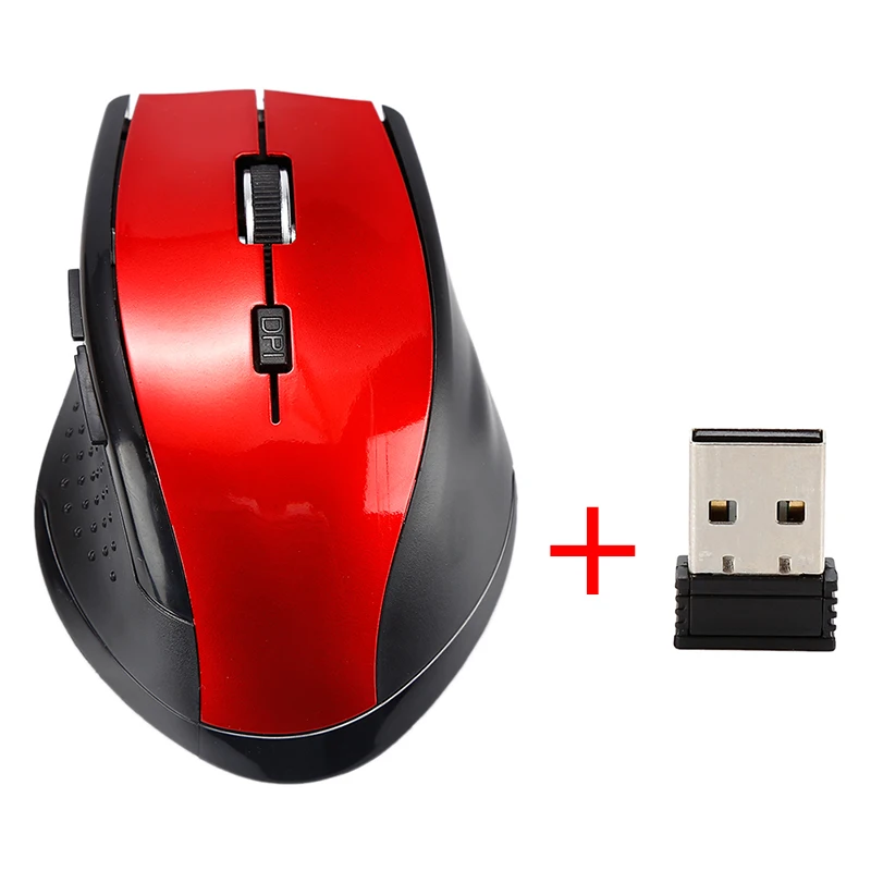 USB игровая беспроводная мышь, геймер, 2,4 ГГц, мини приемник, 6 клавиш, профессиональная компьютерная мышь, геймерские мыши для компьютера, ПК, ноутбука, геймера - Цвет: 2