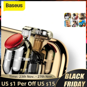 

Baseus for Pubg Game Gamepad L1 R1 Gamepad Trigger for iPhone XR Xs Max Aim Fire Button for 4.0-6.5inch Mobile Phone Accesorios