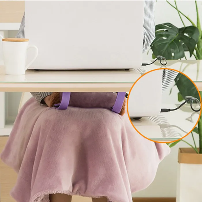 Soft Heated Shawl Electric Warming Heating Blanket USB Powered Winter Pad Portable with Slots OCT998