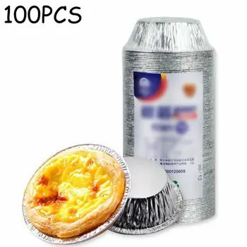 

100Pcs/set Disposable Tin Foil Cake Molds