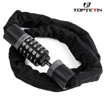 

TOPTETN Bike Chain Lock Outdoor Bike Protector Cycling Chain Lock Safe Anti-Theft Bicycle Chain Lock For Motorcycle Lock