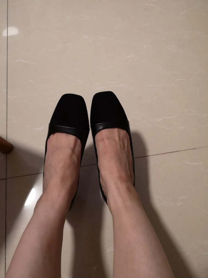Black Square Toe Discount Suede Block 