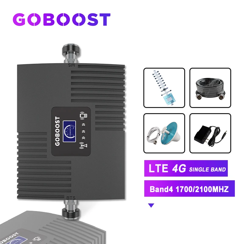 Сотовый усилитель 4G ретранслятор банд4 AWS 1700 МГц LTE Усилитель сотового сигнала 4G усилитель сигнала Сотовый телефон ретранслятор ЖК-дисплей