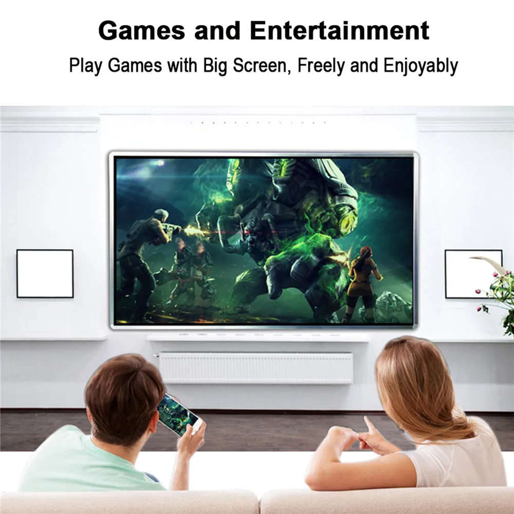 Портативное беспроводное устройство с одинаковым экраном HDMI WiFi дисплей Поддержка DLNA Miracast Airplay Зеркальное отображение Android iOS проекция телефона