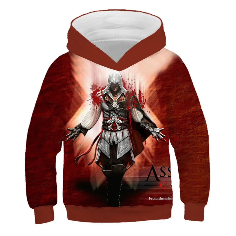 Kopen 4 13 jaar 2019 Kids Assassins Creed Streetwear 3D Hoodies Kleding Jongens Meisjes Spel Sweatshirt Kinderen Hip Hop Trui hoodie