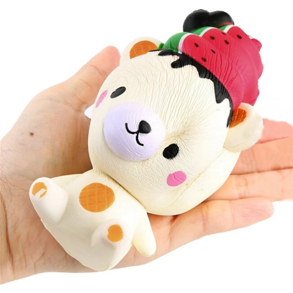 Jumbo Squishy Christmas Ice Cream Bear Soft Slow Rising Pendant Phone Straps Stretchy Squeeze Cake Kid Toys Xmas Gifts
