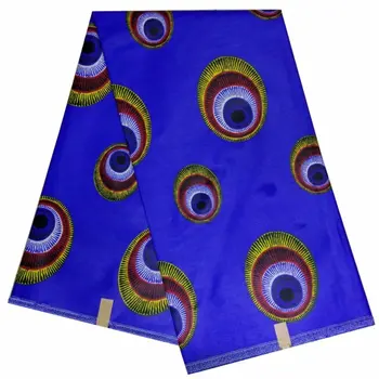 

6 Yards Nigerian Ankara African Cotton Wax New Designs Flower Prints Fabric For 100% Cotton African Clothes Material For Party