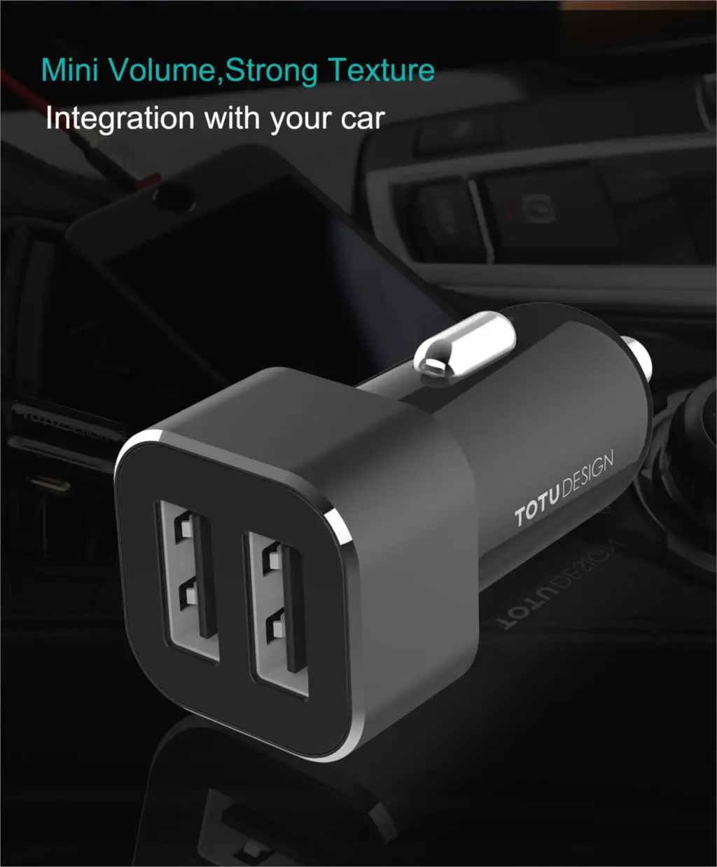 TOTU универсальное быстрое двойное автомобильное usb-устройство для зарядки телефона 2.4A для iPhone samsung Xiaomi автомобильное зарядное устройство для мобильного телефона автомобильное USB зарядное устройство