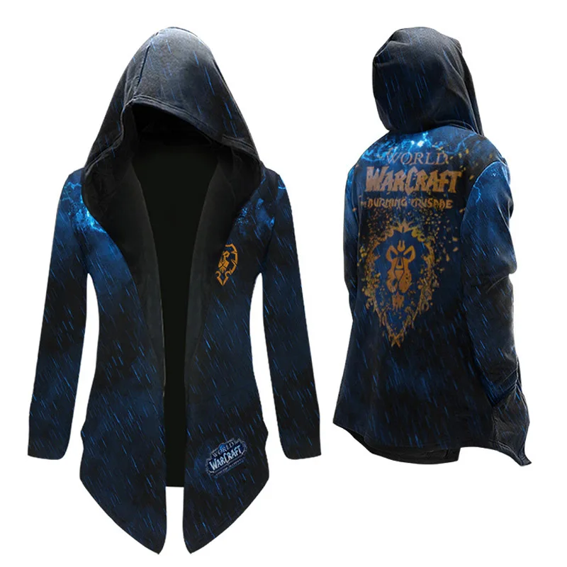 World of Warcraft Cosplay Trench The Horde Cosplay Costume Mid-length Jacket With Velvet Fabric Halloween Adult Game Theme Coat0 (4)