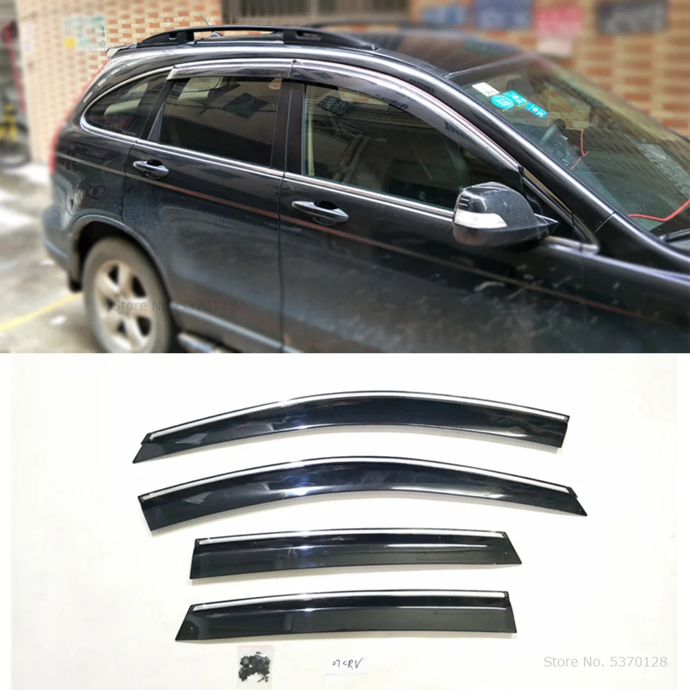 AITWATT для Honda CRV CR-V 2007 до 2011 ABS пластик вентиляционный защитный козырек от солнца и дождя Delflector оконный козырек тенты для автомобиля Стайлинг 4 шт
