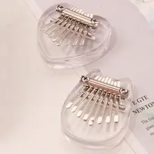 

Musical Instrument Gift 8-Tone Transparent Faux Crystal Mini Thumb Piano Cute Gift