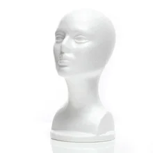 1xFemale пенополистирола манекен поролоновая насадка модели очков шляпа парик Дисплей стенд