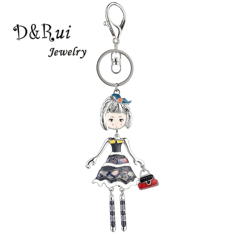 Милые куклы брелки для ключей декоративные подвески женщин сумки автомобильные