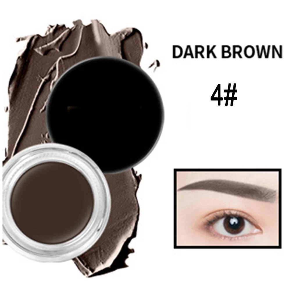 Waterproof Eyebrow Gel Pigments Liquid Eyebrow Dye Paint Perfect Long-lasting Eyebrows Makeup Eyebrow Powder Cream SSwel - Color: 04