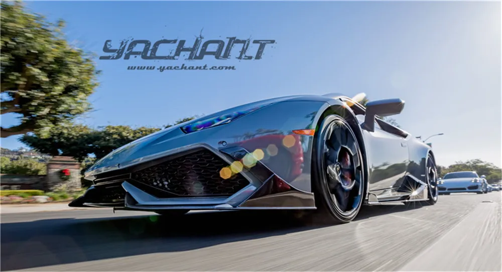 Углеродное волокно- Lamborghini Huracan LP610-4 Coupe Spyder MAD style Передняя губная лента