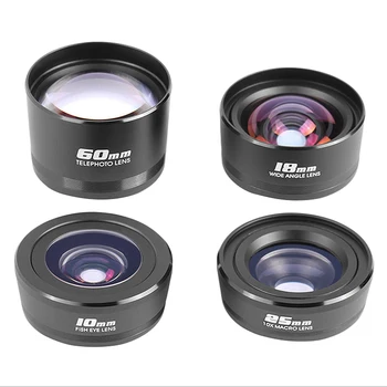 

Hot Pholes Wide-Angle Macro Fisheye Telephoto Professional Lens Air-Middle-End Four-Piece Suit for General-Purpose Mobile Phone