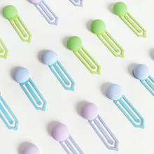 

Cute Macarone Metal Bookmark Decorative Paper Clip Student Stationery Color Paper Clip Bookmarks For Books Book Marks Bookmarker