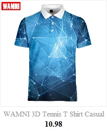 WAMNI Tennis Fashion Polo 3D рубашка Спортивная рубашка с отворотами плюс размер брендовые футболки-поло одежда футболки Топы Прямая поставка