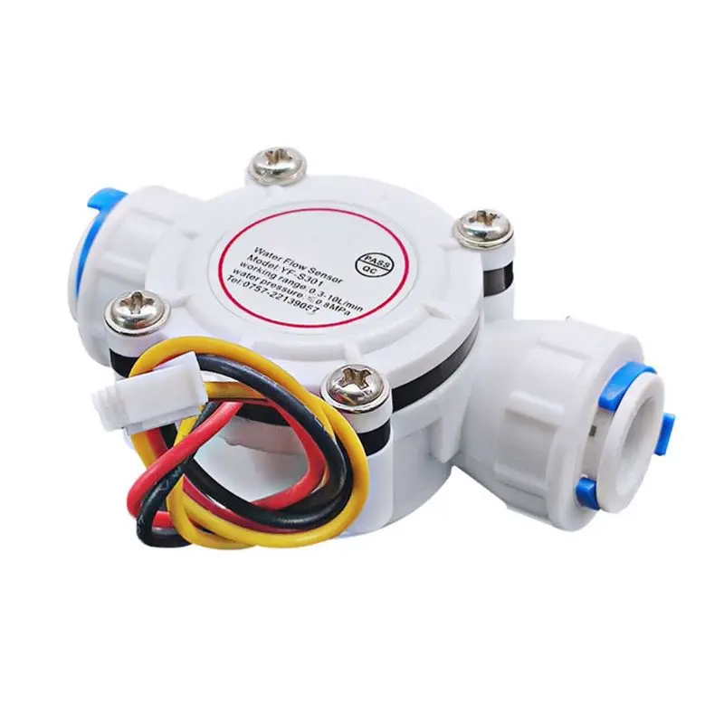 2" Tube 1/8 Quick Connector Hall Effect Flowmeter Water Flow Sensor Control 11NOV9