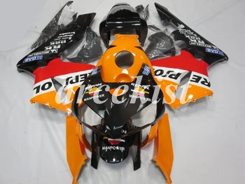 

New ABS Injection Mold motorcycle Fairings 100% Fit For Honda CBR600RR F5 05 06 2005 2006 fairings bodywork set Orange red