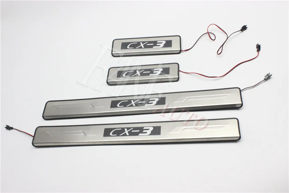 Stainless Steel Led Door Sill Scuff Plate Guard Sills Protector Trim