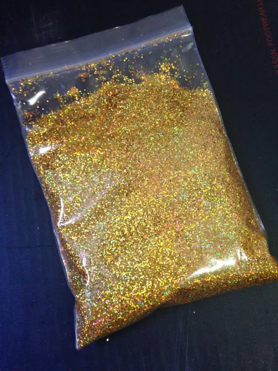 gold-10g Голографический блеск, косметические блестки, шестигранные блестящие мелкие блестки, блеск для ногтей, 18 цветов блеск, 10 г сумки, с голографическим блеском - Цвет: gold-10g